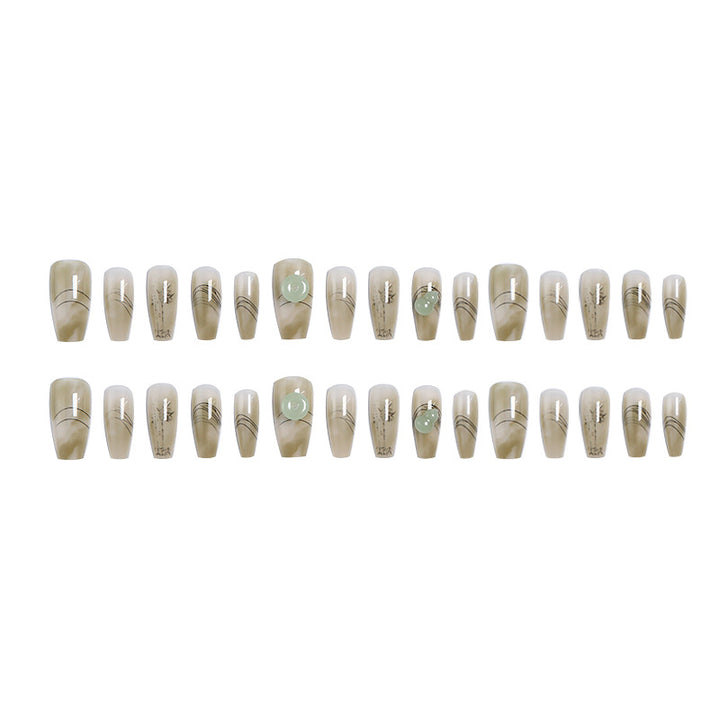 Artificial nails with modern geometric design Kalsten