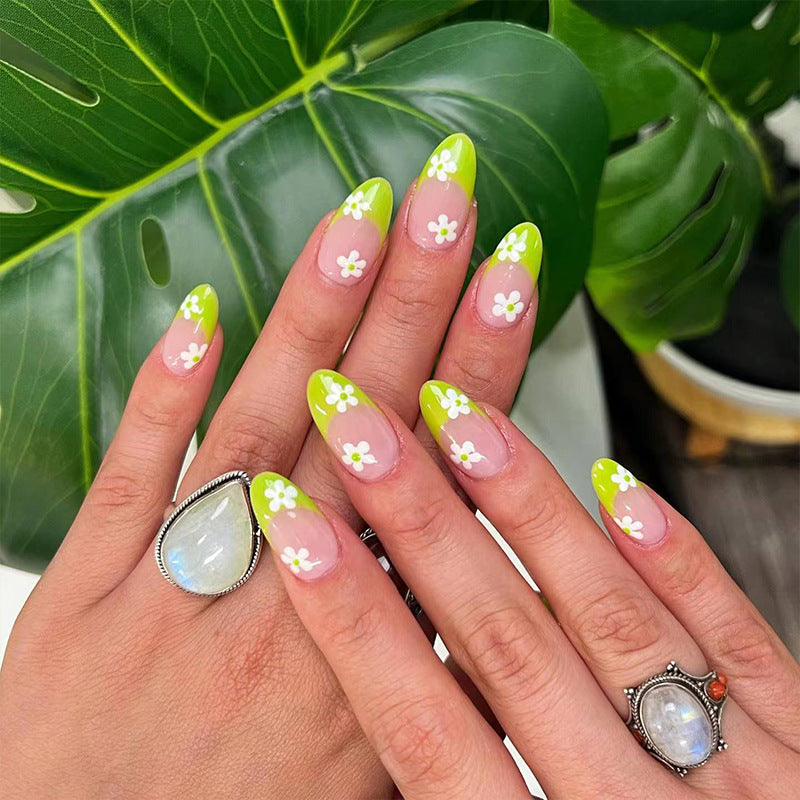 Artificial nails with floral minimalism Kalsten