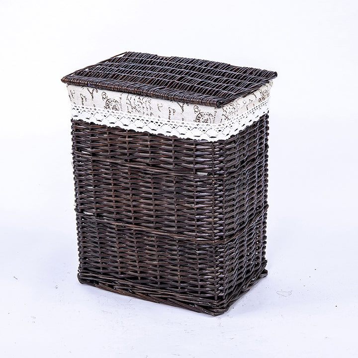 High-quality laundry basket with elegant fabric lining