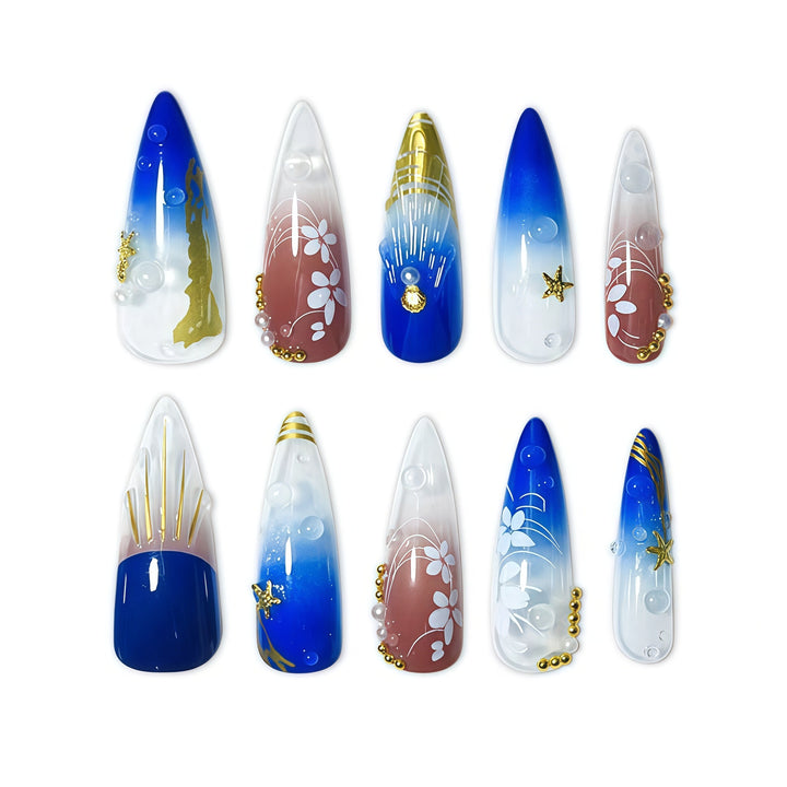 Artistic Long Stiletto Nail Extensions Kalsten