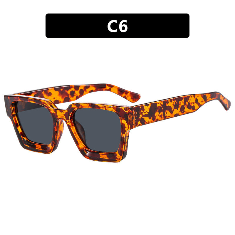 Ladies fashionable square sunglasses with yellow lenses Kalsten