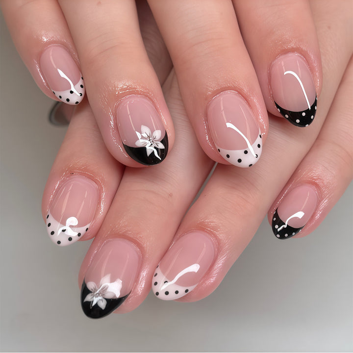 Decorative French Tip Press-On Nails Kalsten