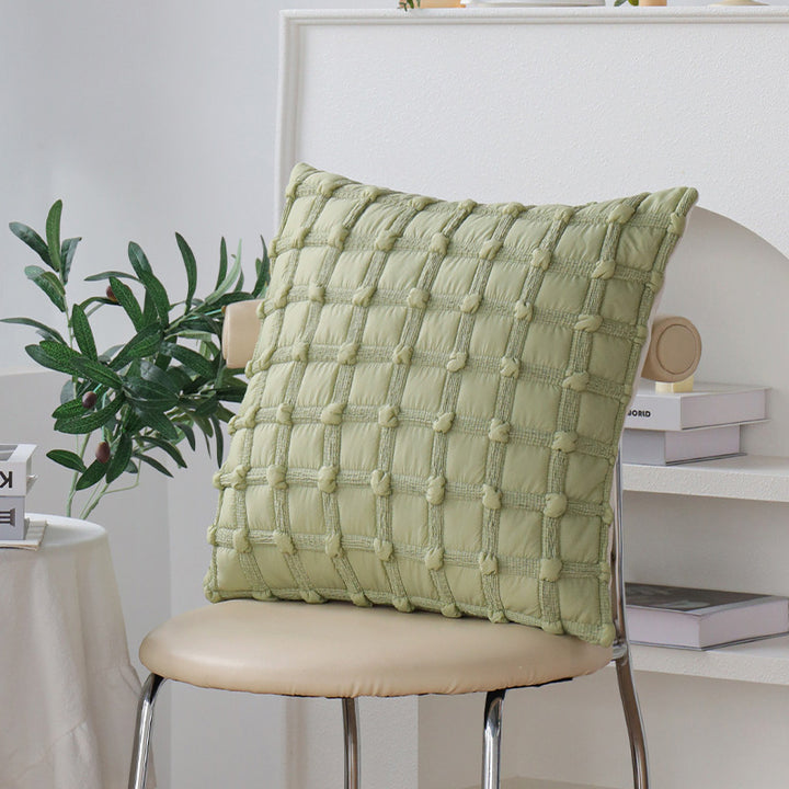 Square decorative cushion cover with textured chenille surface and concealed zipper Kalsten