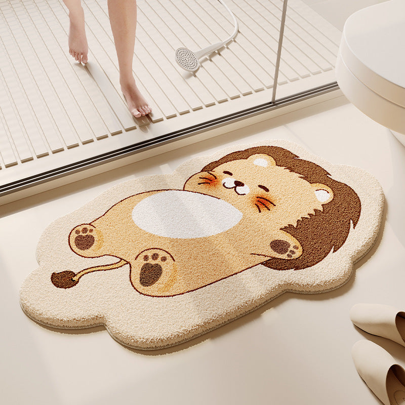 Cute Cow-Themed Bath Mat