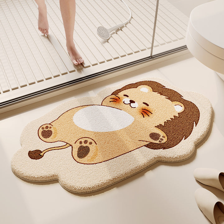 Cute Cow-Themed Bath Mat