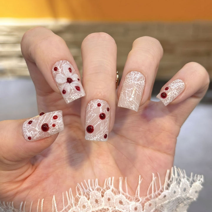 Artistic Press-On Nail Art Set with Unique Design Kalsten