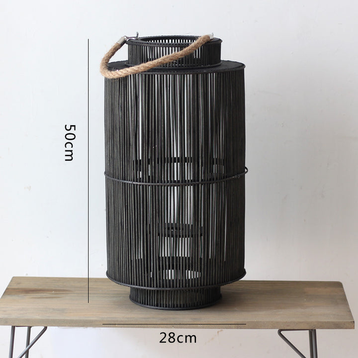 Decorative lantern made of woven material Kalsten