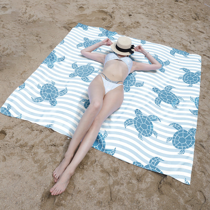 Beach blanket with sweet turtle motif Kalsten
