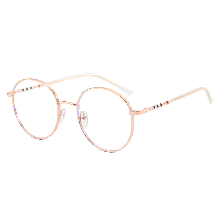Ladies fashionable round sunglasses with elegant metal frame Kalsten