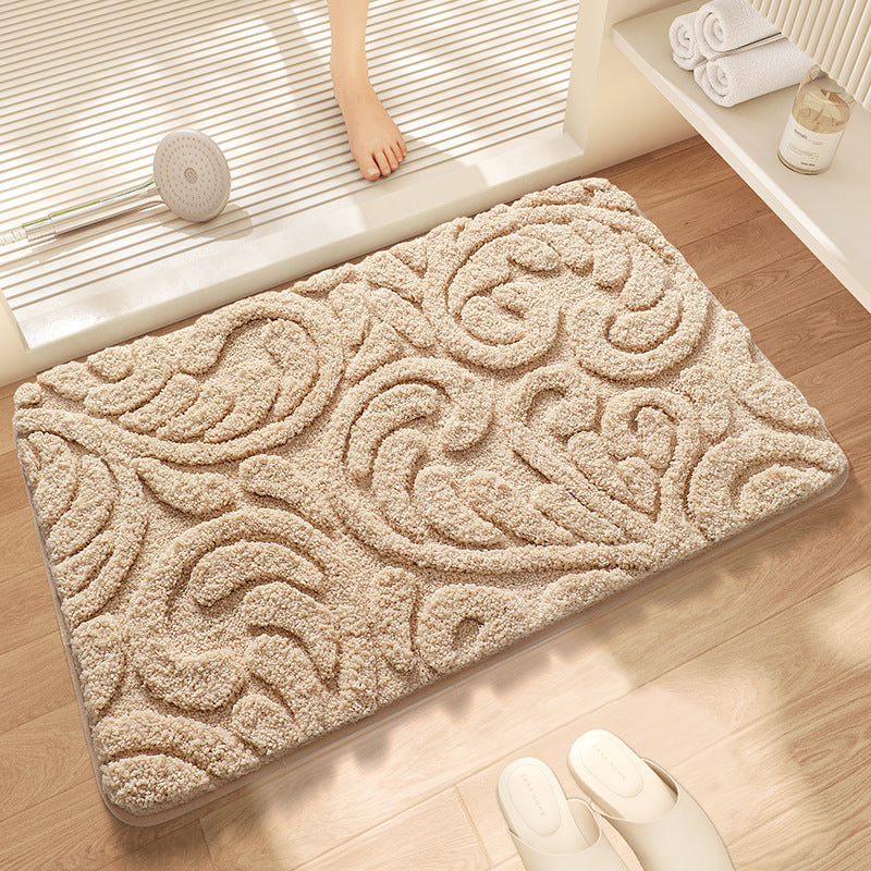 Unisex Textured Stone Pattern Bathroom Mat Kalsten