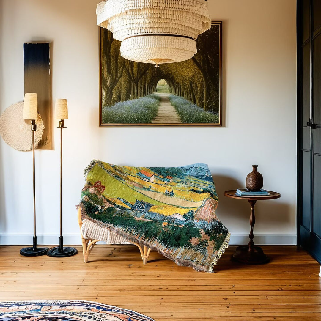 Artistic Floral Throw Blanket