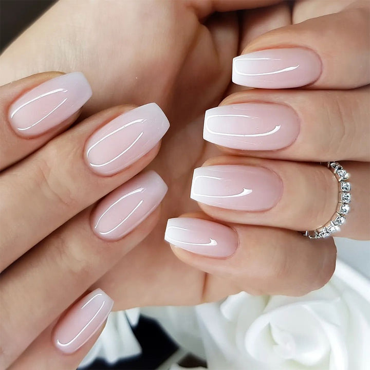 Premium Press-On Nail Kit with Natural Gradient Finish Kalsten