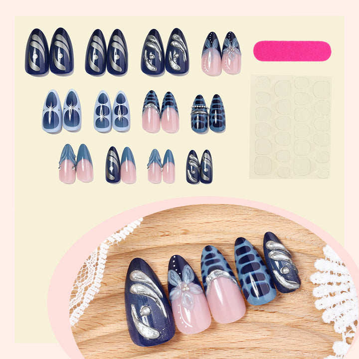 Luxurious Artistic Full Cover Press-On Nails Kalsten