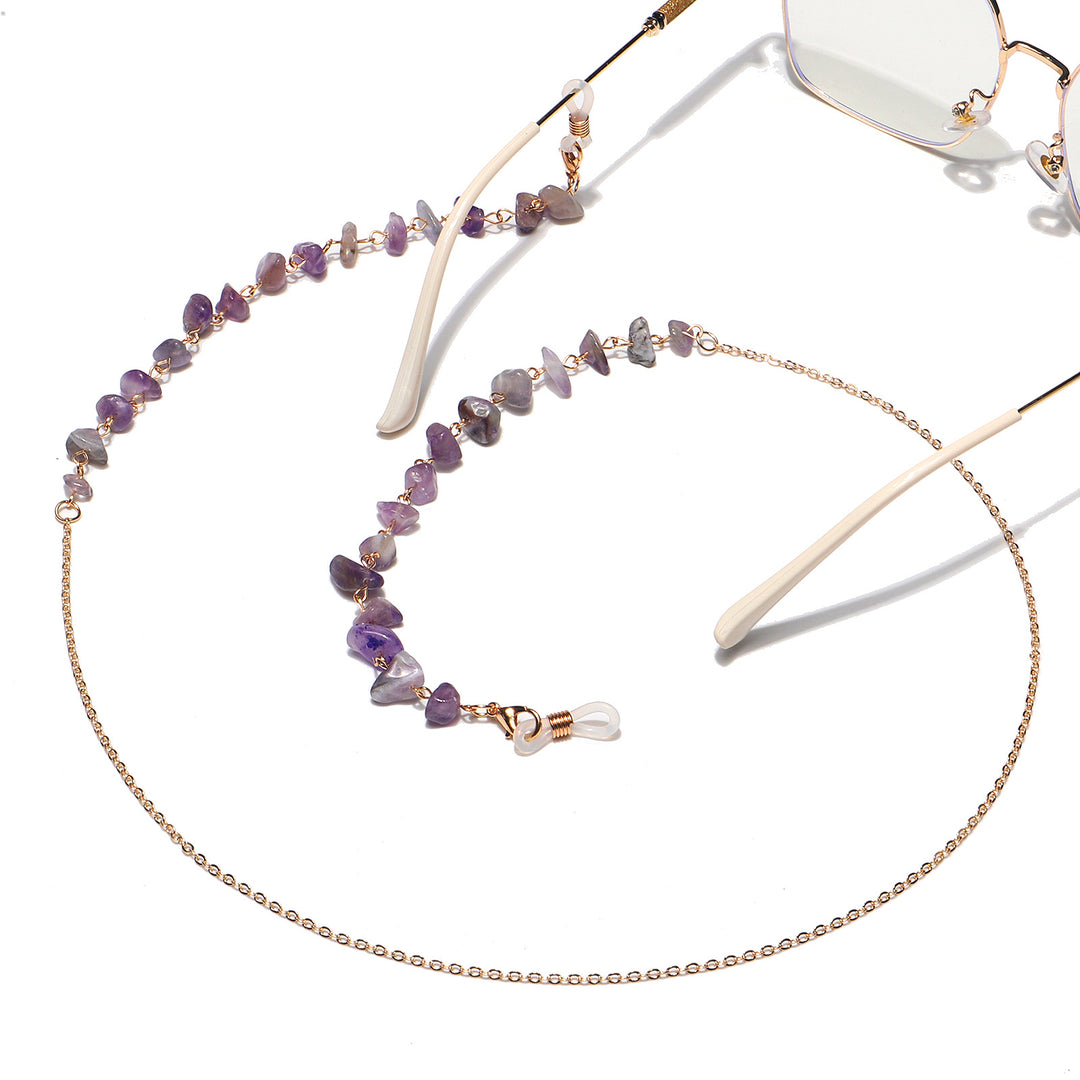 Natural Amethyst Crystal Eyewear Chain Kalsten