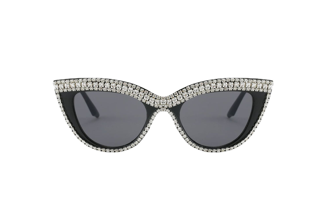Statement Cat-Eye Sunglasses with Crystal Detailing Kalsten