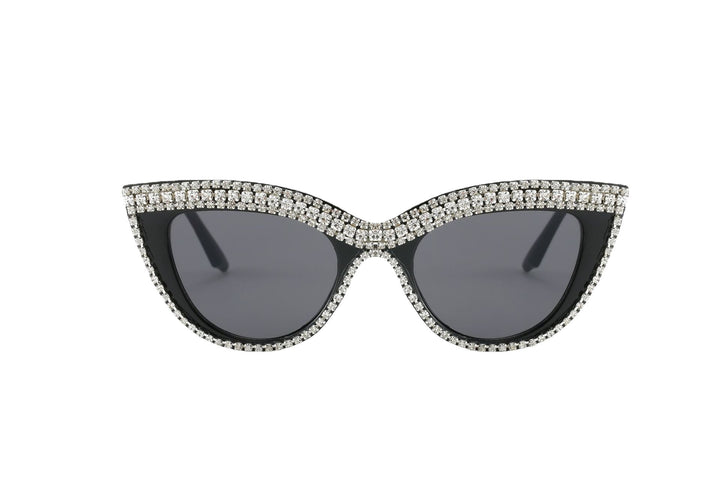 Statement Cat-Eye Sunglasses with Crystal Detailing Kalsten