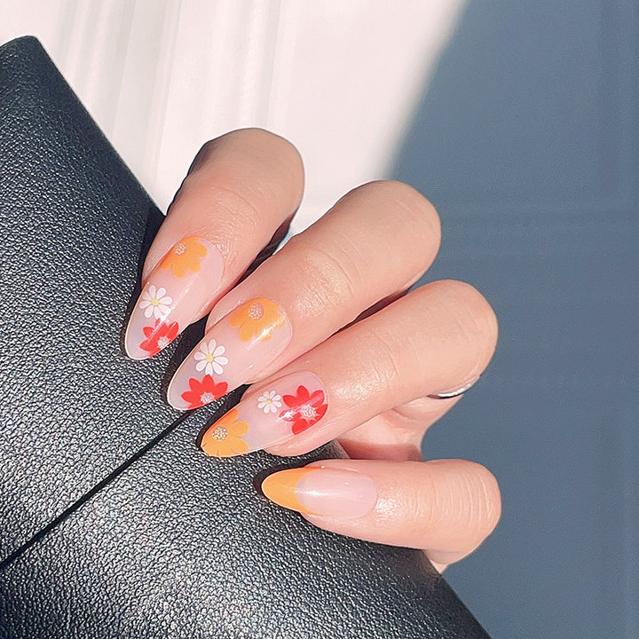 Floral-Designed Press-On Nail Set Kalsten