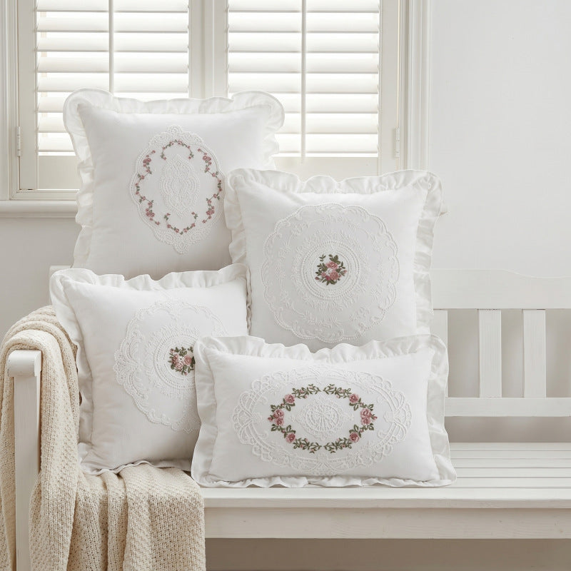 Decorative Embroidered Throw Pillow