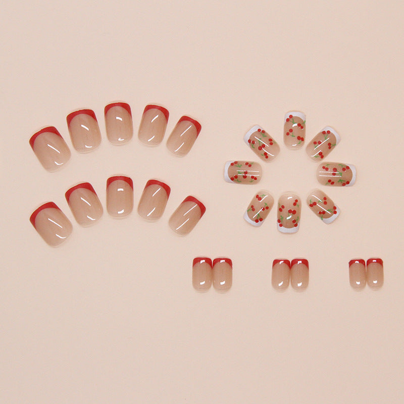 Floral Acrylic Press-On Nail Tips Kalsten