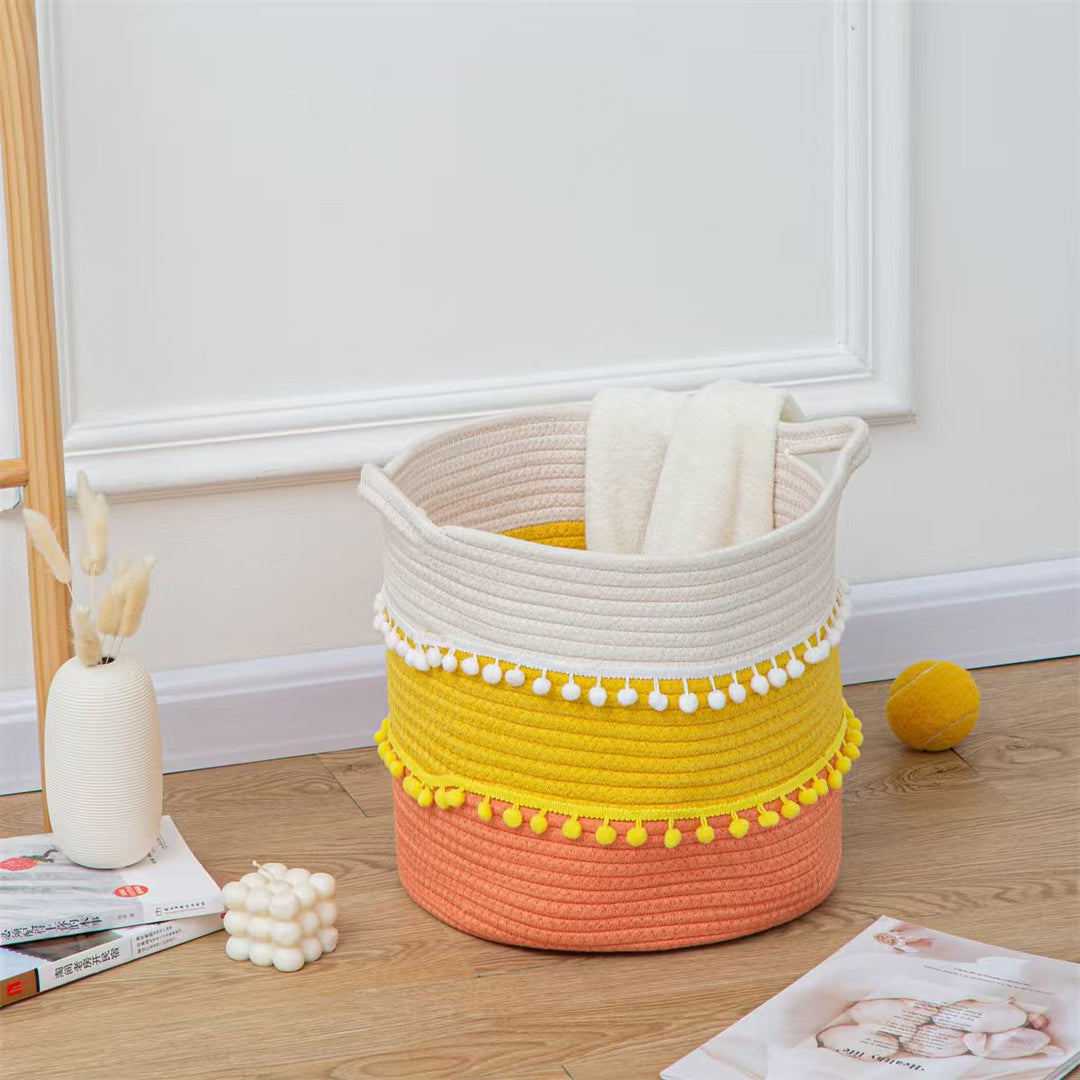 Handcrafted Natural Fiber Storage Basket