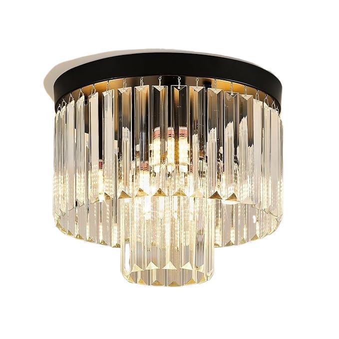 Modern Crystal Flush Mount Ceiling Light