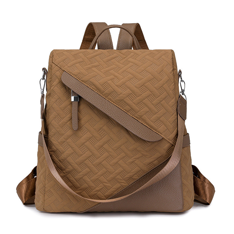 Elegant Textured Leather Backpack Kalsten