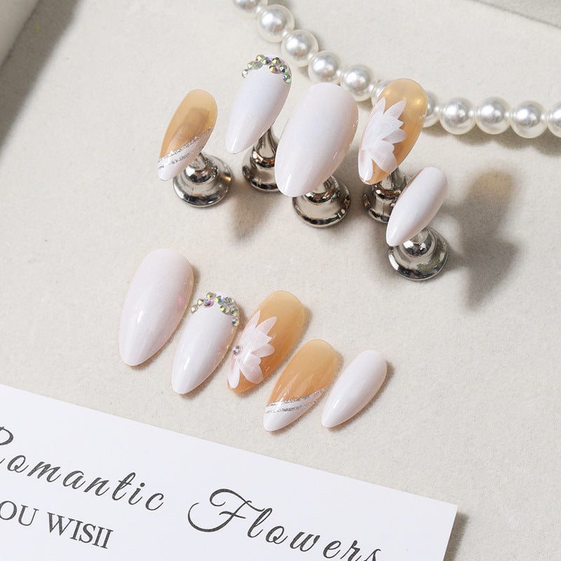Elegant Botanical-Themed Press-On Nail Set Kalsten