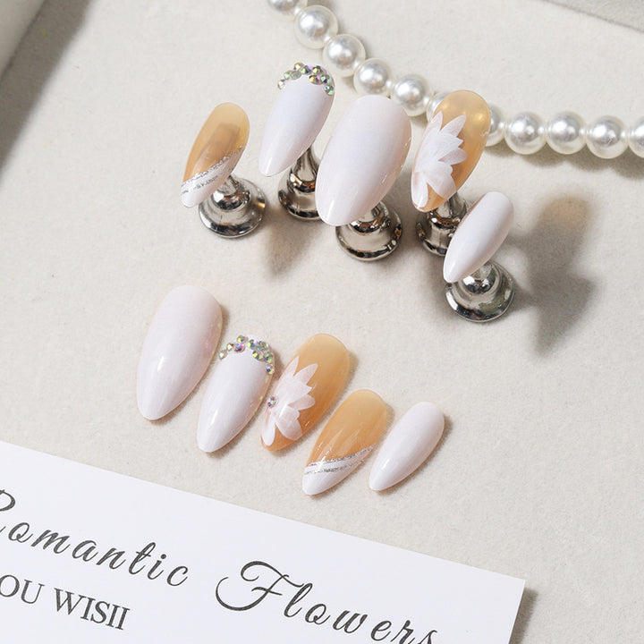 Elegant Botanical-Themed Press-On Nail Set Kalsten