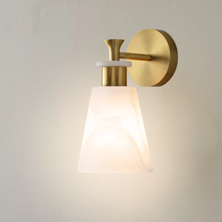 Elegant Wall Sconce with Frosted Alabaster Shade