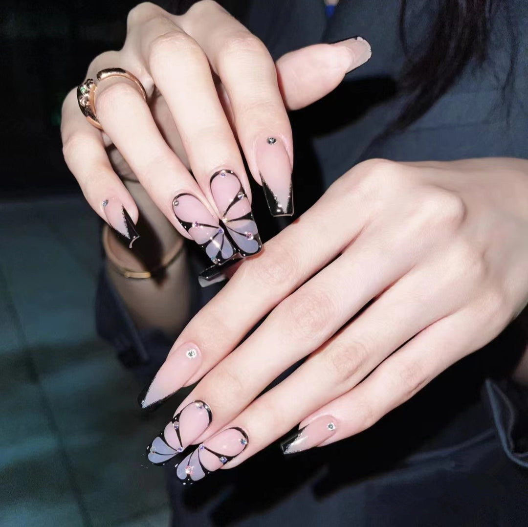 Artistic Butterfly Press-On Nail Tips Kalsten