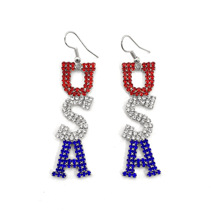 Women nano sparkling statement earrings with long rhinestone tassels Kalsten