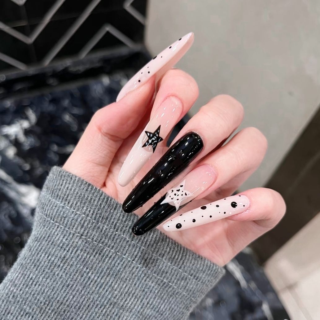 Artistic Long Stiletto Nail Enhancements Kalsten