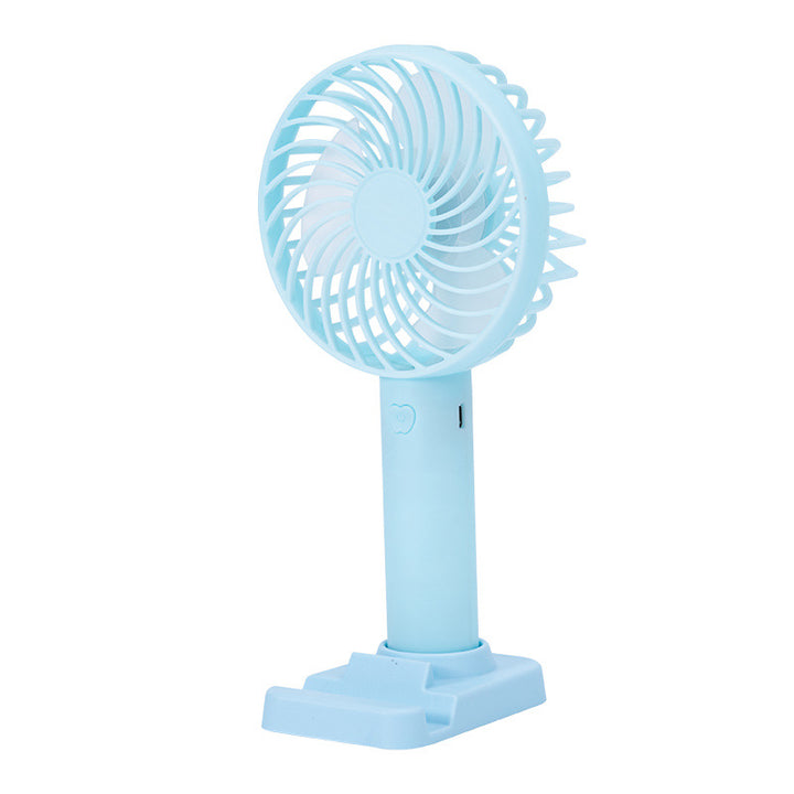 Unisex battery-operated portable fan with USB charging port and foldable stand Kalsten