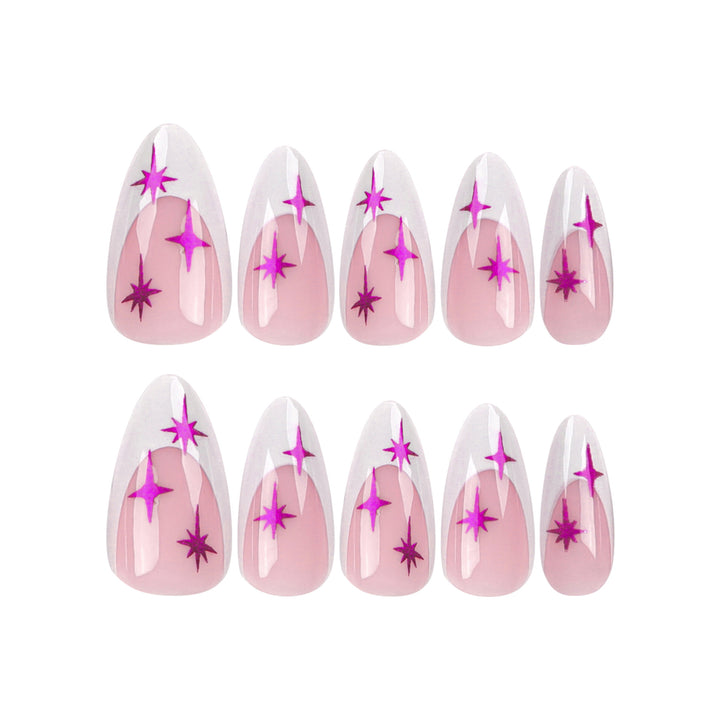 Artful stiletto nails with modern design and glitter details Kalsten