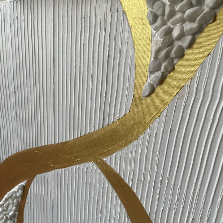Textured Gold Abstract Canvas Art