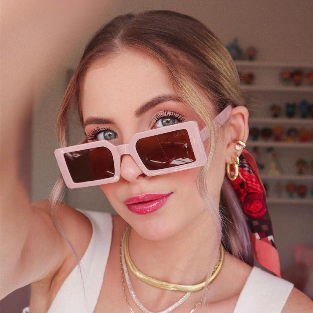 Women's square sunglasses with modern transparent frame Kalsten