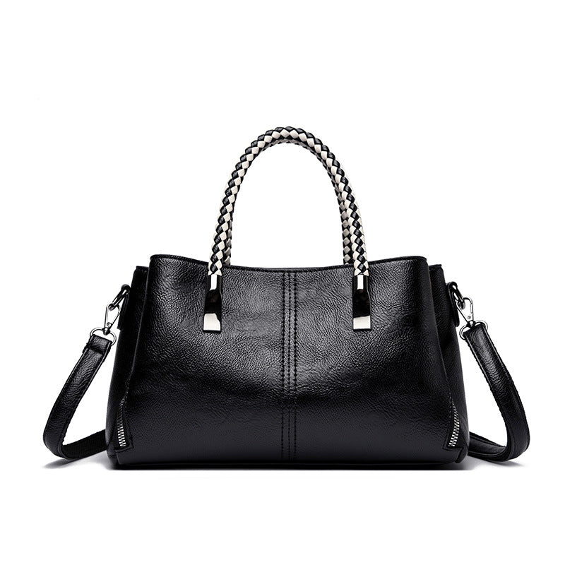 Elegant Braided Handle Handbag Kalsten