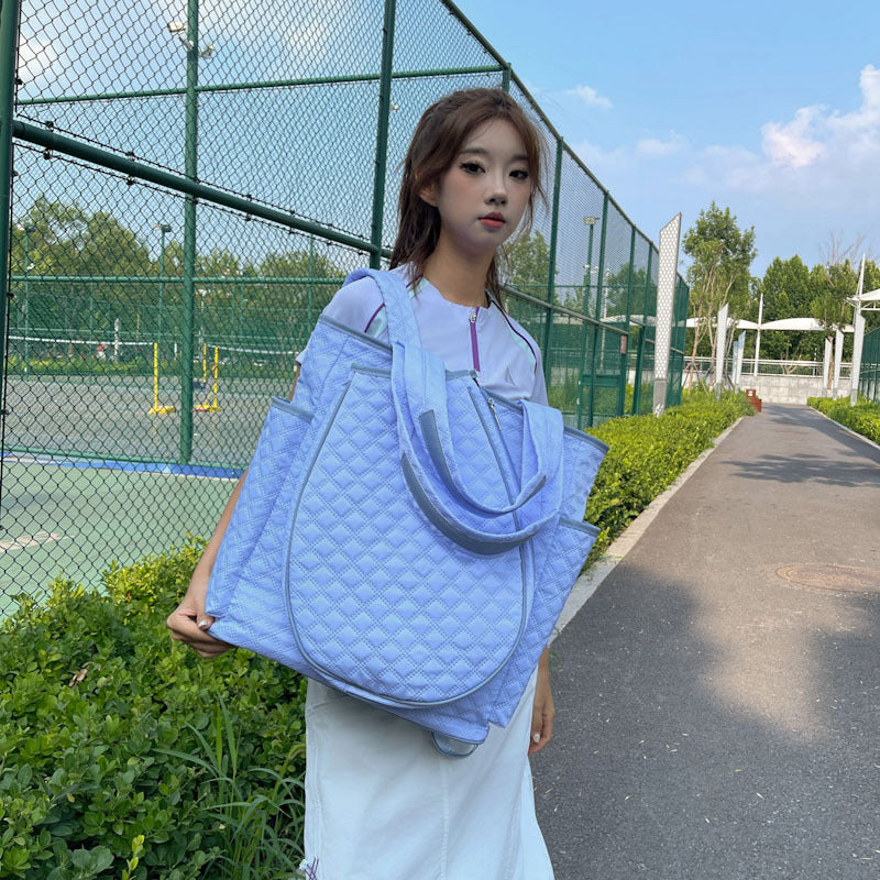Multi-Pocket Quilted Tote Bag Kalsten