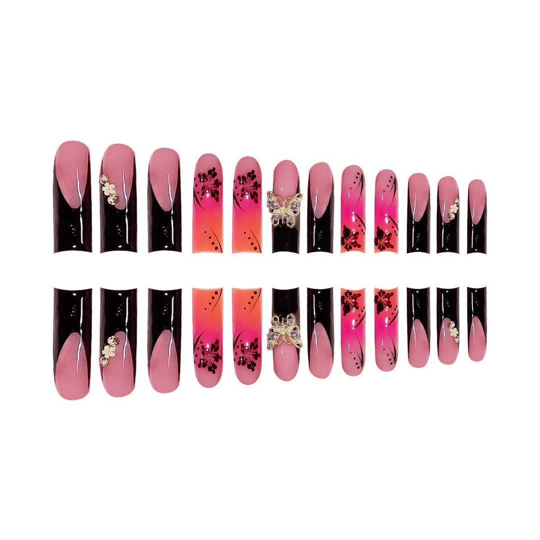 Premium 3D Floral Press-On Nail Art Kalsten