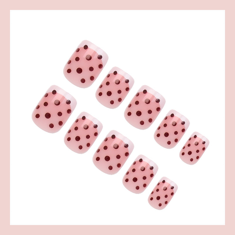 Acrylic nail set with stylish dot pattern Kalsten