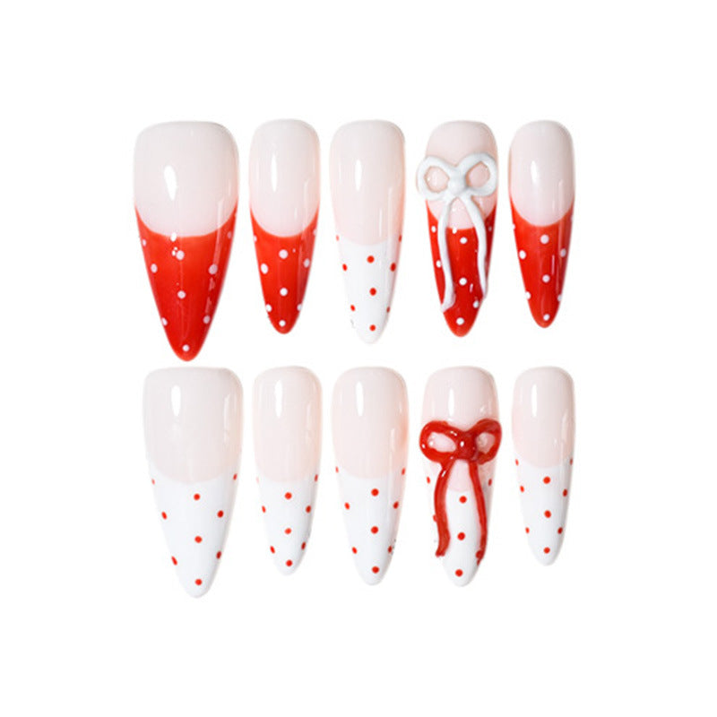 Premium Artistic Polka Dot Press-On Nail Set Kalsten