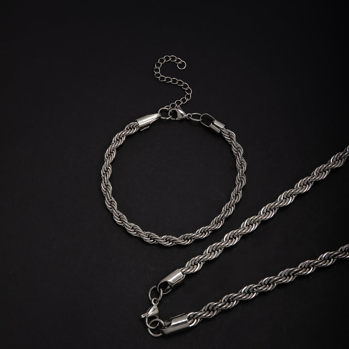 Braided Rope Chain Jewelry Set Kalsten