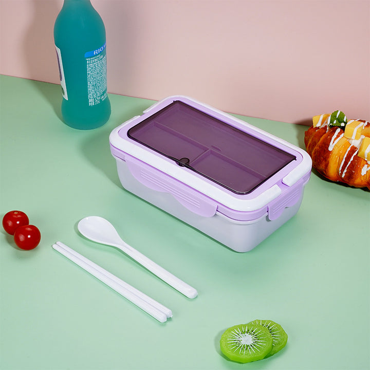 Multi-Compartment Lunch Box with Utensils
