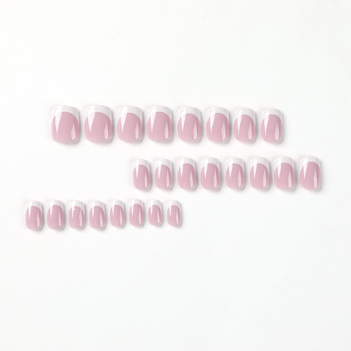 Elegant Nail Art with Shiny French Tip Capping Kalsten