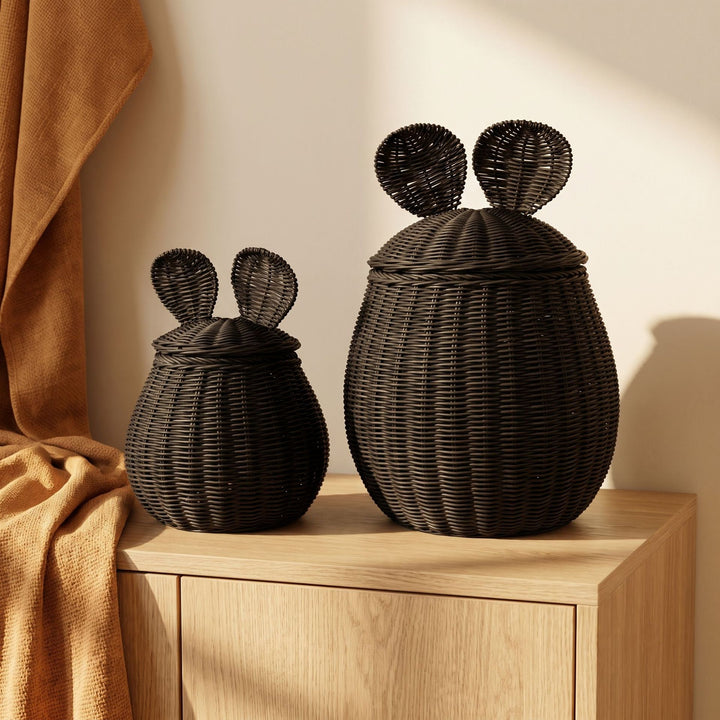 Decorative Woven Storage Basket with Lid Kalsten