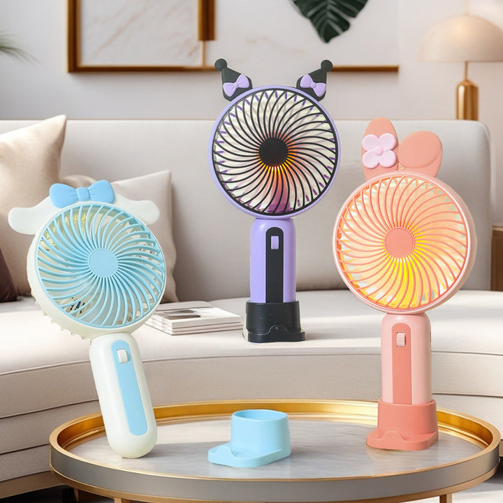 Ladies Portable Hand Fan with USB Connection and LED Lighting Kalsten