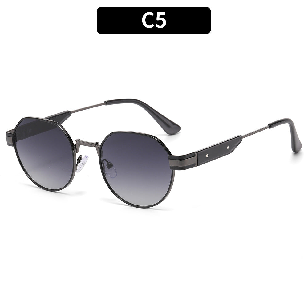 Modern Geometric Round Sunglasses