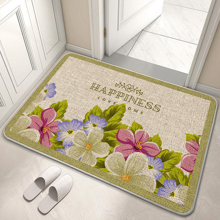 Decorative Floral Welcome Mat Kalsten