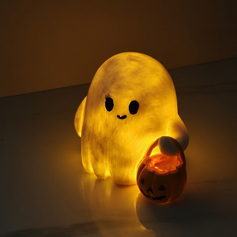 Whimsical Ghost and Bat Decorative Figurine Kalsten