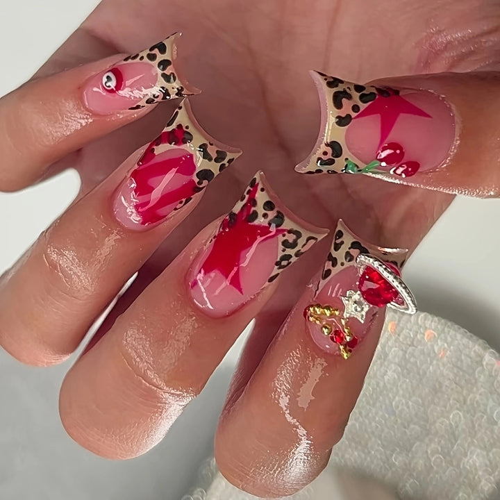 Artistic Leopard Print Press-On Nail Set Kalsten